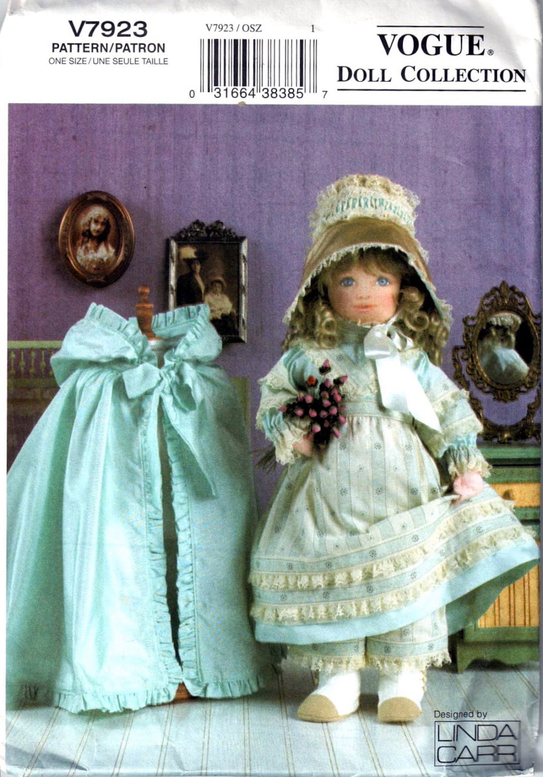 Vogue 7923 Victorian Doll Clothes Pattern for 18 Inch Dolls Linda Carr
