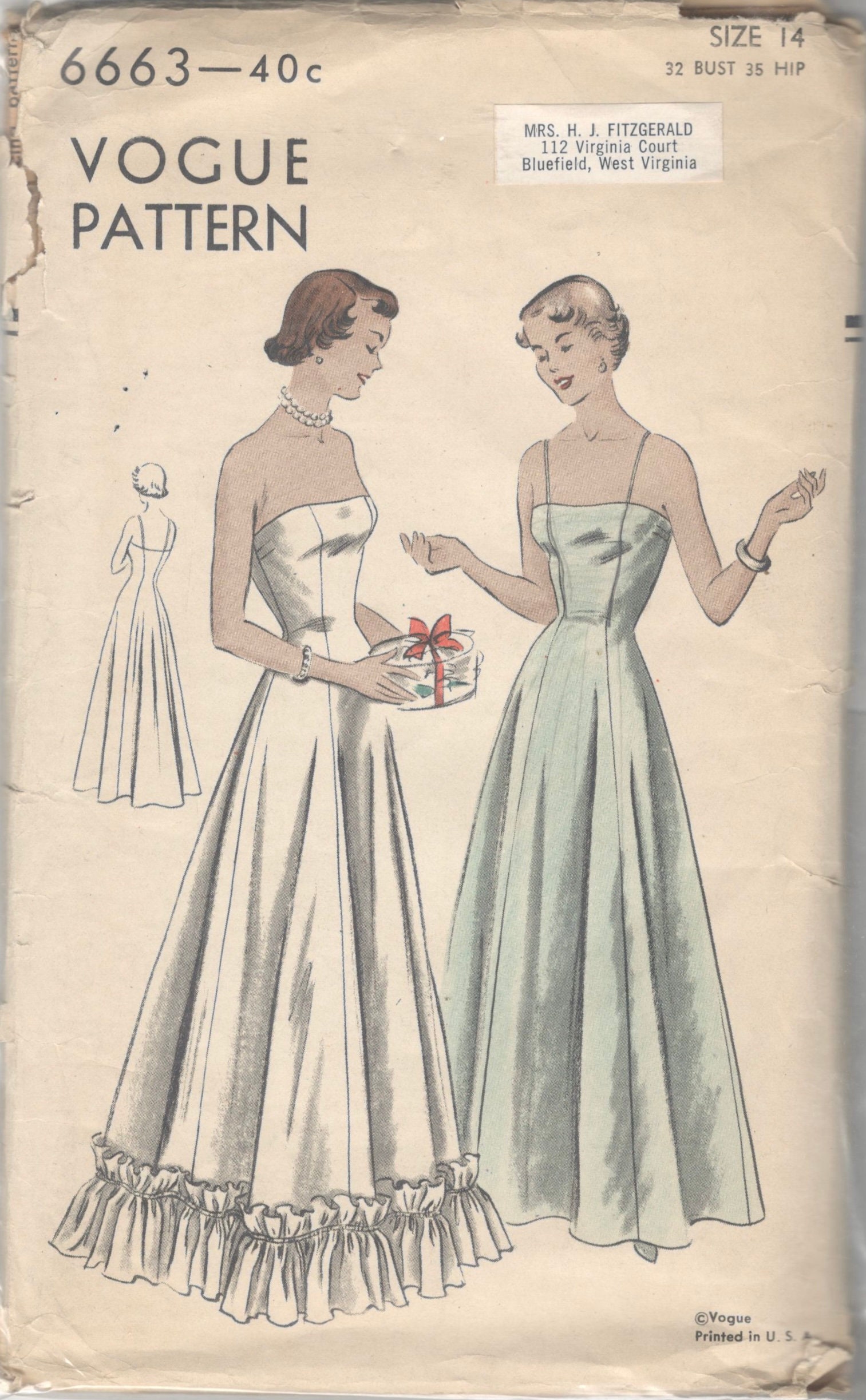 MISAMOMasterpiece、HAUTECOUTURE LIVEDVD 9678 Vintage Vogue Sewing Pattern Misses Loose Fitting Dress