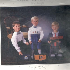 Little Memories 1004 Little Formalities Boys Romper Jumpsuit Tuxedo Pattern Smocking Toddler Babies Sewing Pattern Size 6 12 18 Mo or 2 3 4