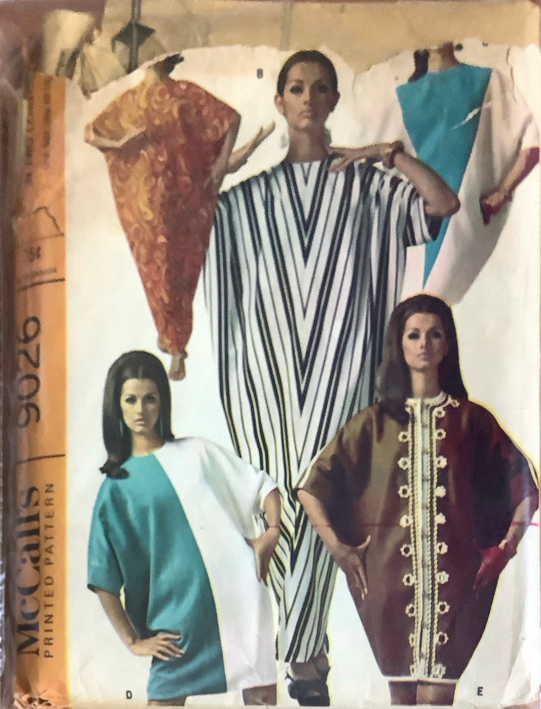 Mccalls 9026 Abba Pattern Womens Easy Time Saver Quickie Caftan Vintage ...