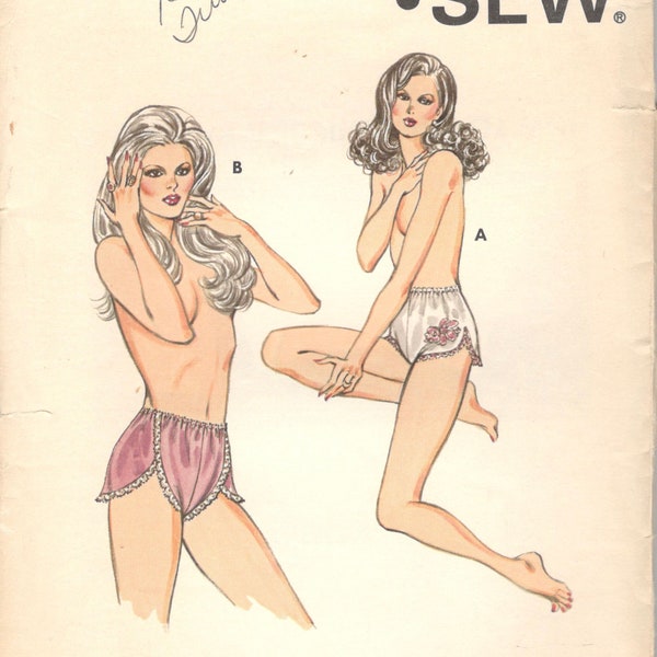 Kwik Sew 1118 1980s Misses LINGERIE Pattern Dainty Tap Petal Pants Panties Womens Vintage Sewing Pattern Size xs s m l  Waist 22 - 32 UNCUT