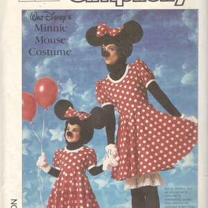 Simplicity 7730 1980s Misses MINNIE MOUSE Costume Pattern Official Walt ...