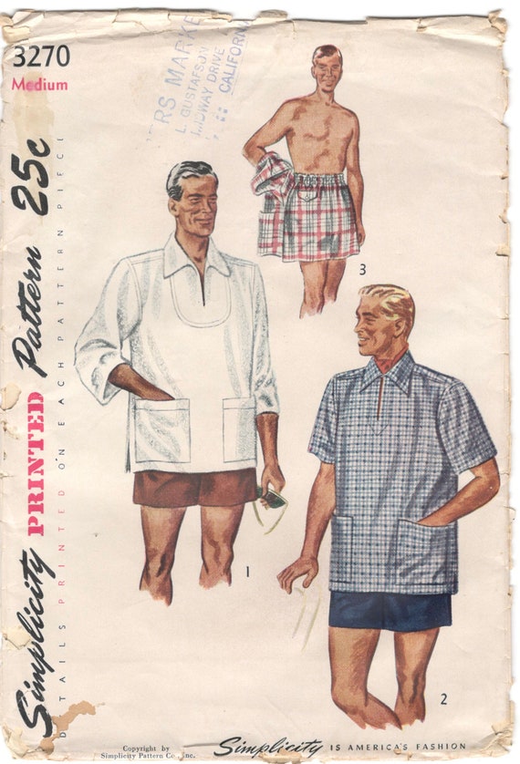 1950s mens swim trunks