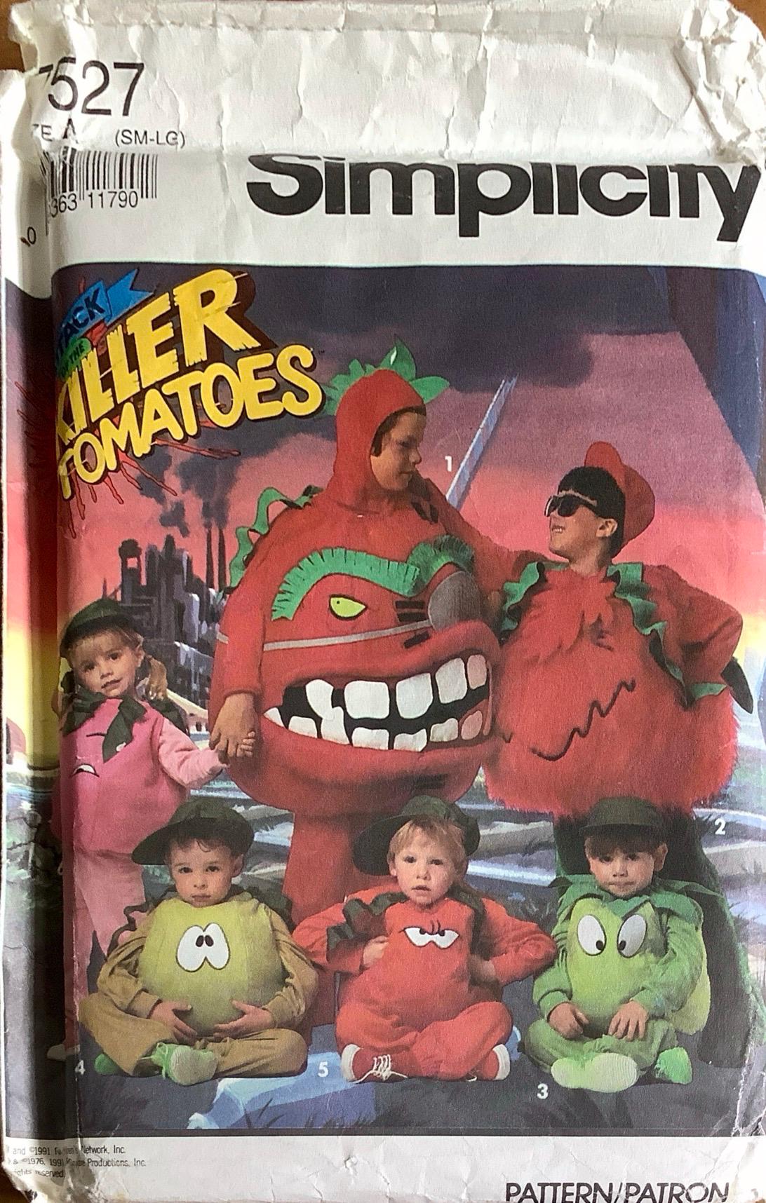 Simplicity 7527 Attack of the Killer Tomatoes Costume Pattern