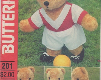 17インチのぬいぐるみクマとスポーツワードローブの縫製パターン：未