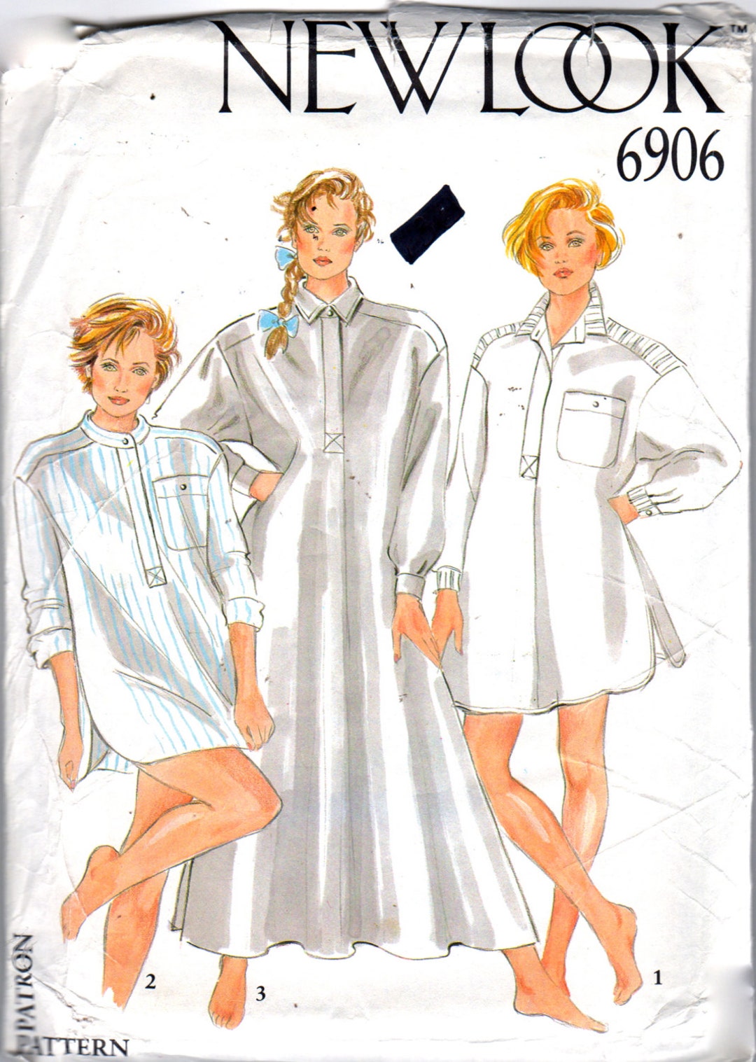 New Look 6906 Misses Tailored Oversized Nightshirt Pattern Womens
