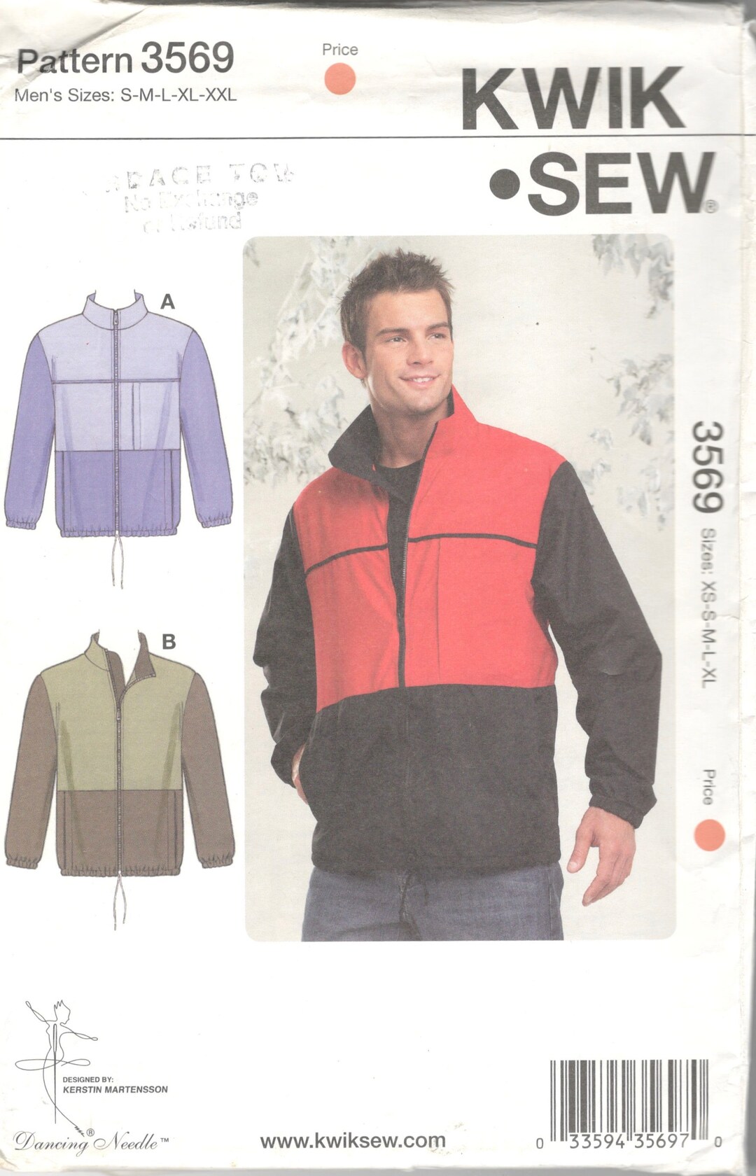 Kwik Sew 3569 Mens Zip Front Windbreakerjacket Pattern Stand - Etsy