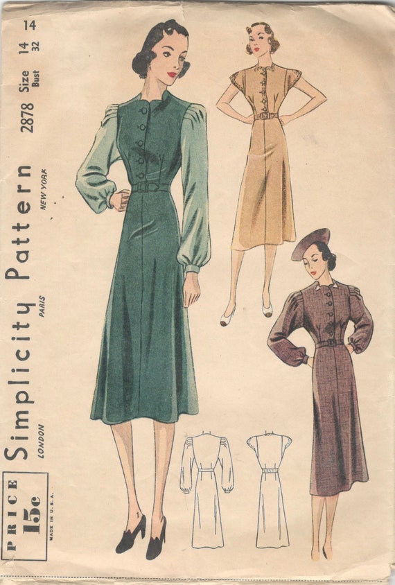 1950's Advance One-Piece Shirtwaist Dress Pattern with Square Neckline –  Backroom Finds