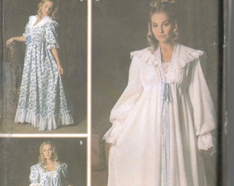 Simplicity 5188 Womens Designer Victorian Nightgown and Robe Pattern Theresa Nordstrom Sewing Pattern Size XS S M Or L Xl UNCUT