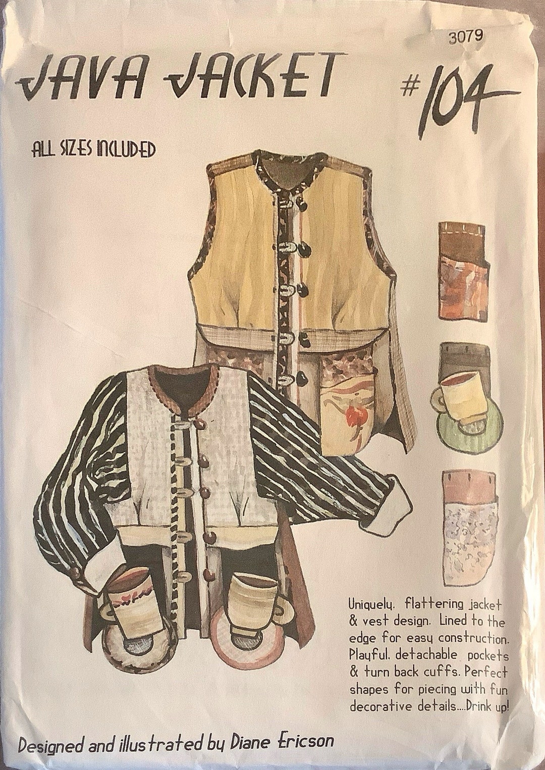 Revisions 104 Flattering Java Jacket and Vest Womens 3079 Sewing ...