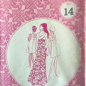 Patterns Pacifica 3030 1970s Sleeveless Dress Pattern Two Lengths Criss Cross Shoulder Womens Vintage Sewing Pattern Size 14 Bust 36 Uncut