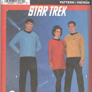 Simplicity 8028 Mens Womens Teens Star Trek Costume Pattern Dress Panties Top Pants Vintage Coplay Sewing Pattern Sizes XXS XS S M L UNCUT