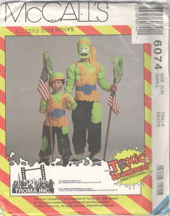 Mccalls 6074 Boys Girls TOXIC Crusaders Costume Pattern