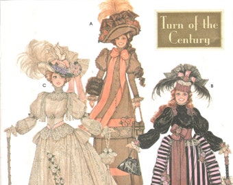 Simplicity 9522 0684 Barbie Doll Clothes Pattern Turn of Century Fashion Doll Historical 1900s Outfits 11 1/2 Inch Doll Sewing Pattern UNCUT