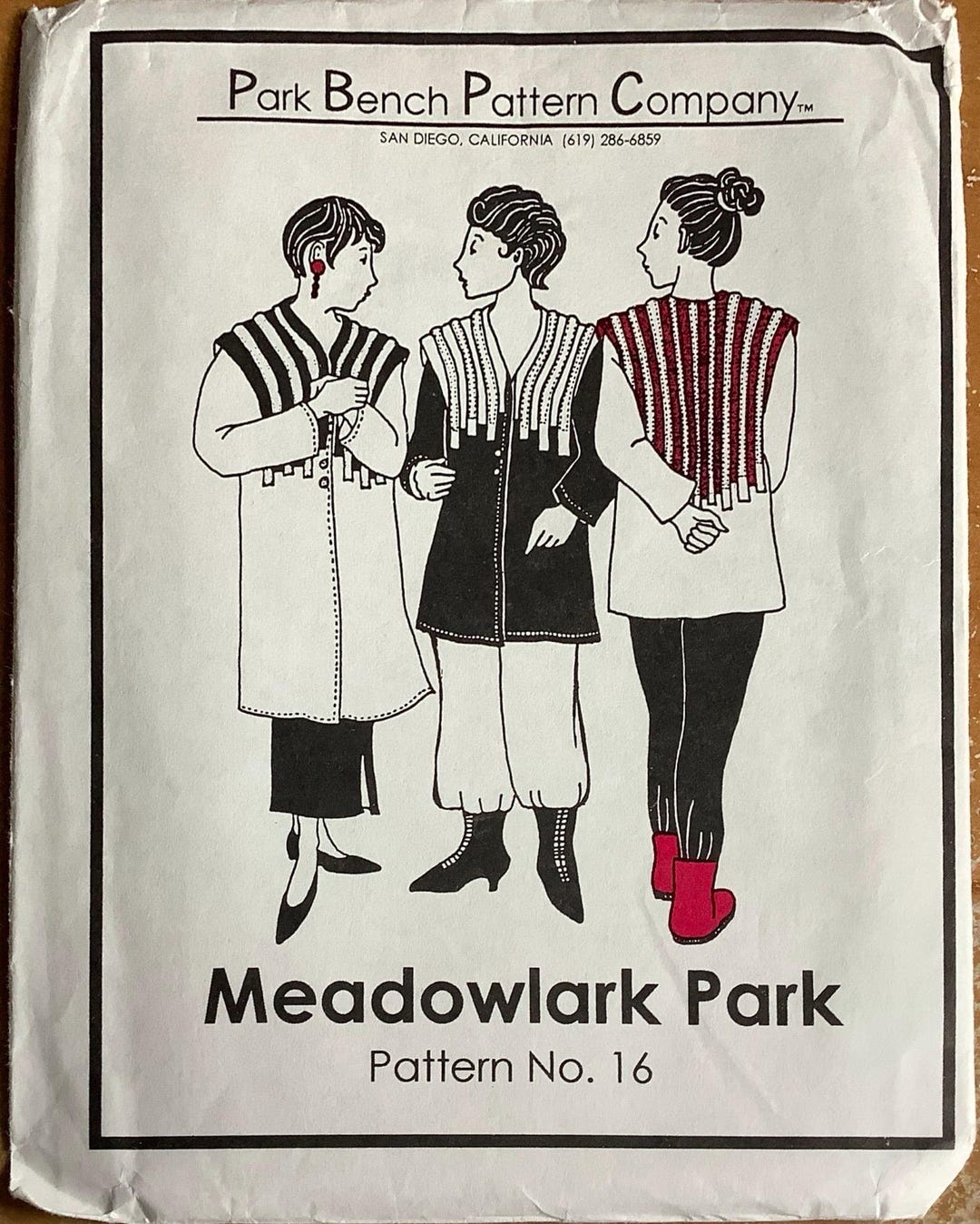 Park Bench Pattern Company 16 Meadowlark Park Misses Jacket Pattern ...