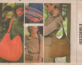 1970s Vogue 9254 Misses Handbags Pattern Envelope Clutch Shoulder Accessories Pattern Womens Vintage Sewing Pattern Make A B D