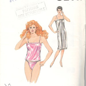 Kwik Sew 1587 1980s LINGERIE Pattern Bias Slip Camisole String Bikini Womens Vintage Sewing Pattern Size xs s m l  Bust 31 - 41 UNCUT