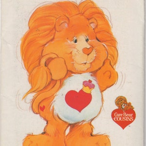 Butterick 3374 1980s BRAVE HEART LION Care Bear Cousin Pattern Vintage Stuffed Toy Sewing Pattern 18 Inch UNCuT image 1