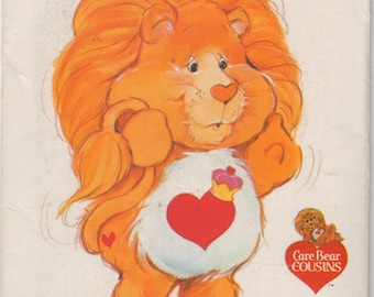 Butterick 3374 1980s BRAVE HEART LION  Care Bear Cousin Pattern Vintage Stuffed Toy Sewing  Pattern 18 Inch UNCuT