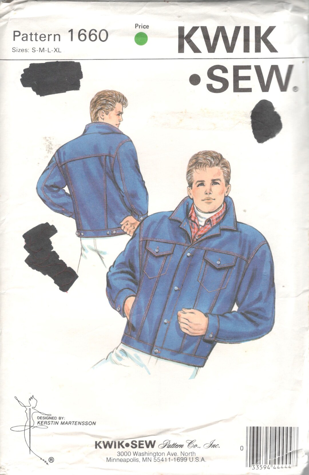 Kwik Sew 1660 1980s Mens Button Front Jeans Jacket Pattern - Etsy