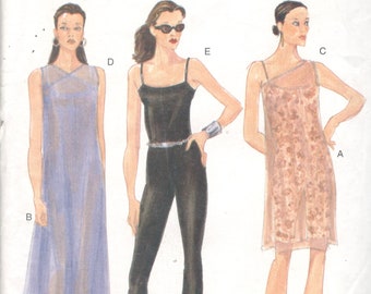 Easy Options Vogue 9667 1990s Misses Dress and Bodysuit Pattern Womens Vintage Sewing Pattern Size 6 8 10 Bust 30 31 32 Uncut