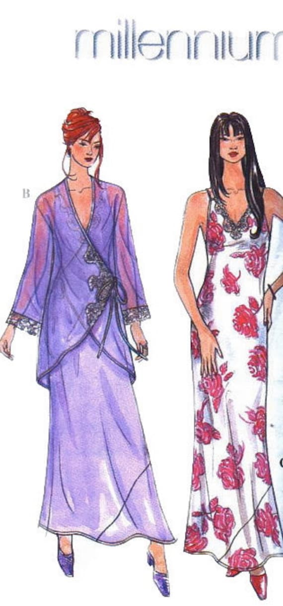 公式通販サイトセール Nightgown Bias Misses 8912 Simplicity Shaped Pattern Robe 裁縫材料