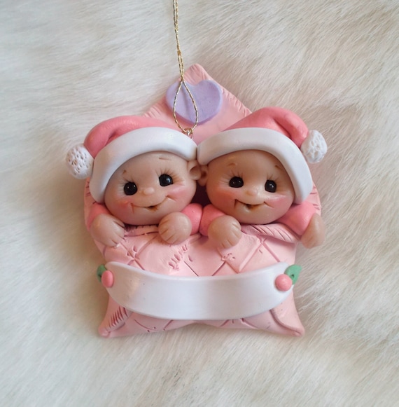 twin baby ornaments