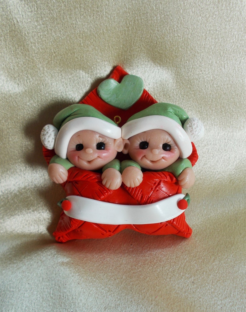 twin baby ornaments