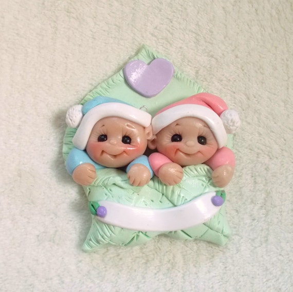 twin baby ornaments