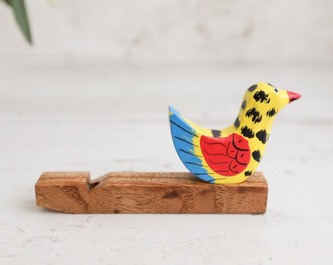 Mesari Solid Wood Hand Painted Bird Whistle Music Instrument