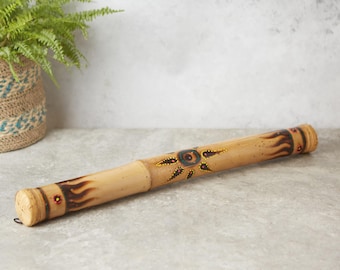 Bajawa Bamboo Dot Painted Rainstick 30 or 60cm Musical Instrument