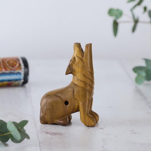 Wolf Whistle Flute Handmade Solid Wood Fair Trade Instrument 14cm