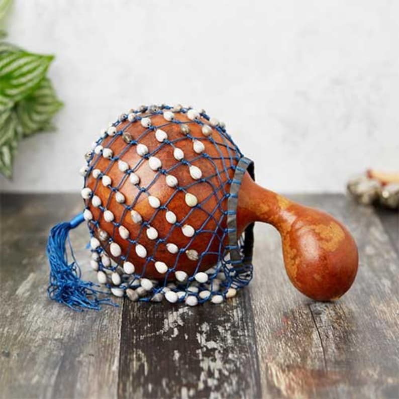 Gourd Cabassa Shaker Beaded Natural Handmade Percussion - Etsy
