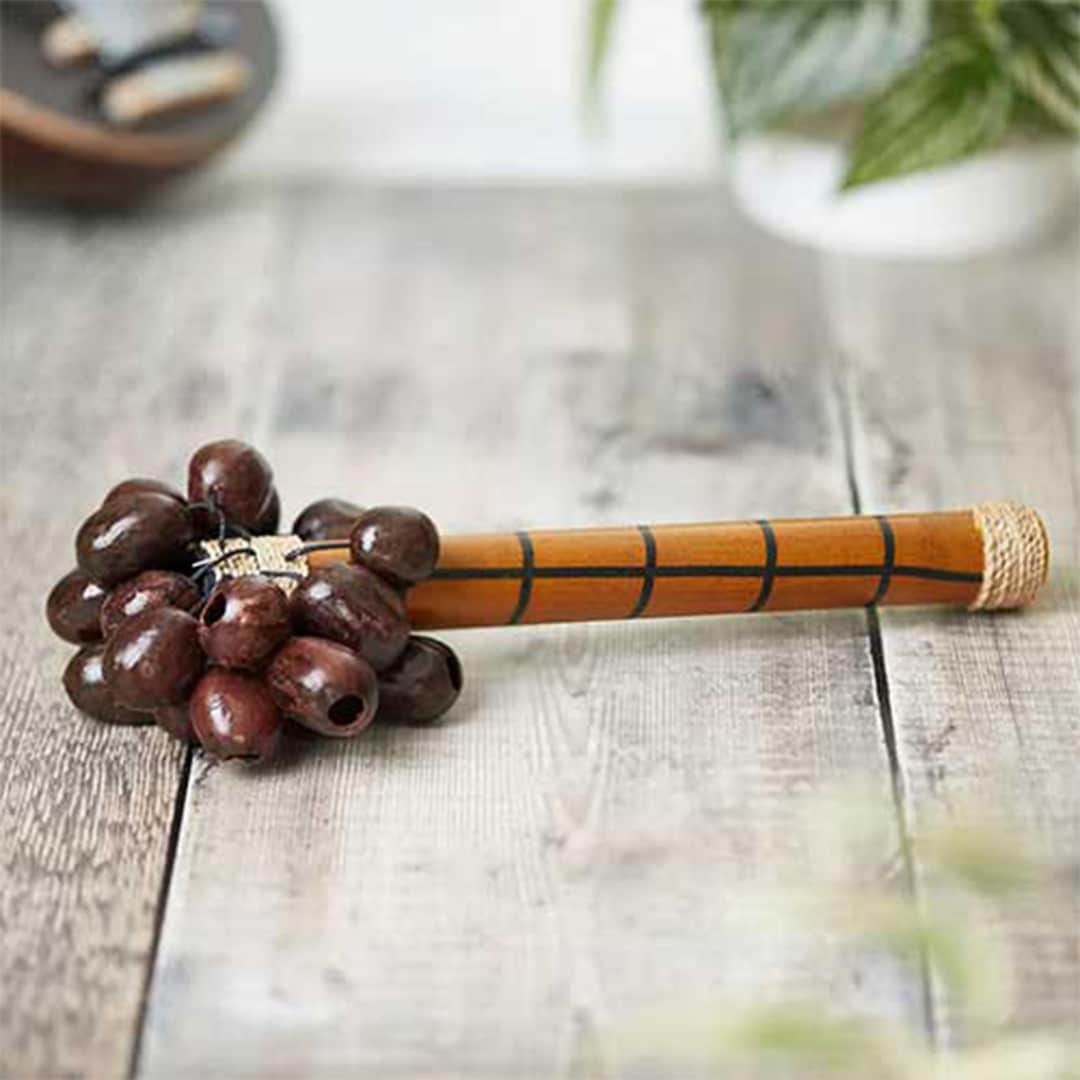 Bamboo Rattle Tubes Rubber Seed Cluster Shaker Rattle Bamboo Handle Colourful Seeds - Etsy