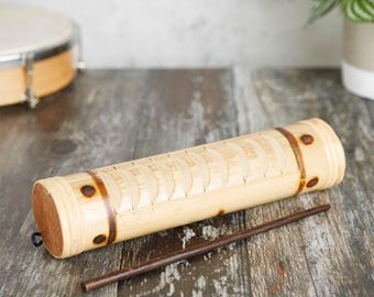 Strumento musicale a percussione a mano in legno Guiro Shaker da 25 cm