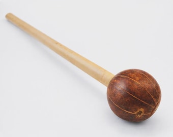 Televi Gourd Shaker Beaded Rattle Music Instrument Approx 26cm