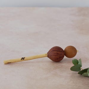 Televi Gourd Shaker Beaded Rattle Music Instrument 25cm