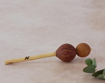 Televi Gourd Shaker Strumento musicale a sonaglio con perline 25 cm