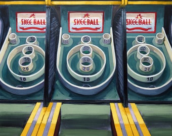 Skee-Ball Fine Art Print, arcade art, nostalgia, vintage games