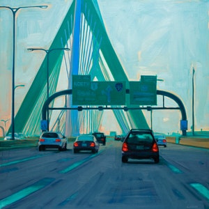 North - Fine Art Print, Zakim Bridge, Boston MA