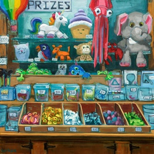 Prizes - Fine Art Print, arcade art, nostalgia, vintage games