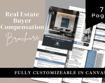 Compensación del agente comprador / Presentación del vendedor / Agente inmobiliario / Descarga instantánea / Marketing inmobiliario / Edición en Canva / Urban Edge