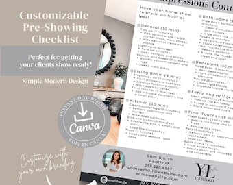 House Showing Checklist | Real Estate Showing Prep | Open House Checklist