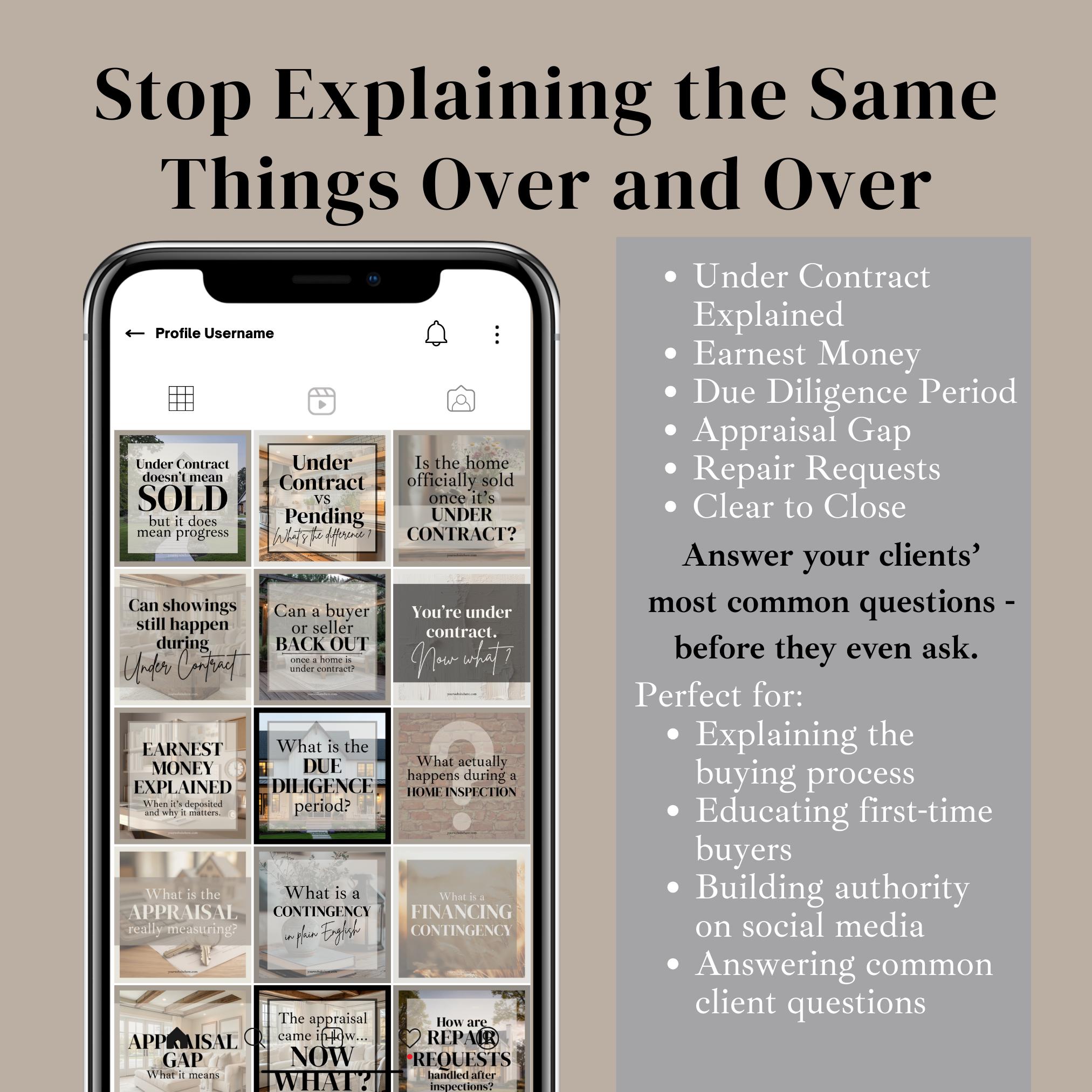 Real Estate Social Media Templates | Realtor Instagram Posts | Under ...