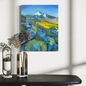 Mountains and Valleys - Original oil painting on canvas board - Home decor - Artwork