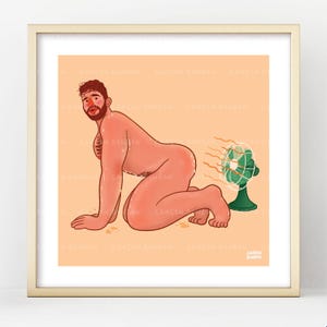 Gay Art Print: Humid Heatwave Illustration, LGBT Wall Decor