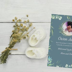 Photo Birth Announcement Template