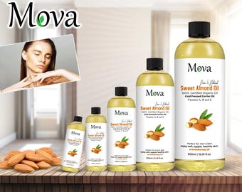 Aceite de almendras dulces, aceite portador natural y prensado en frío, multipack (Reino Unido)