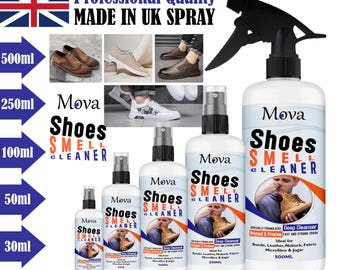 Spray desodorante para pies y quita olores de zapatos. Zapatillas, botas y zapatos. Reino Unido.