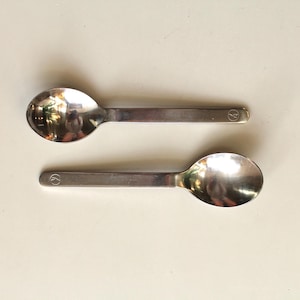 Lufthansa two vintage teaspoons 92 C 92 H old antique